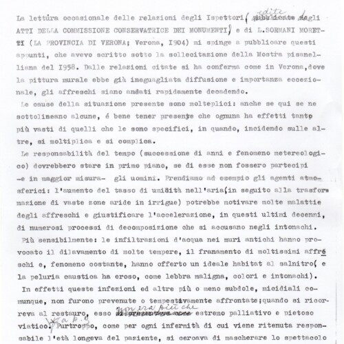 Relazione Affreschi veronesi di Ottemi della Rotta
