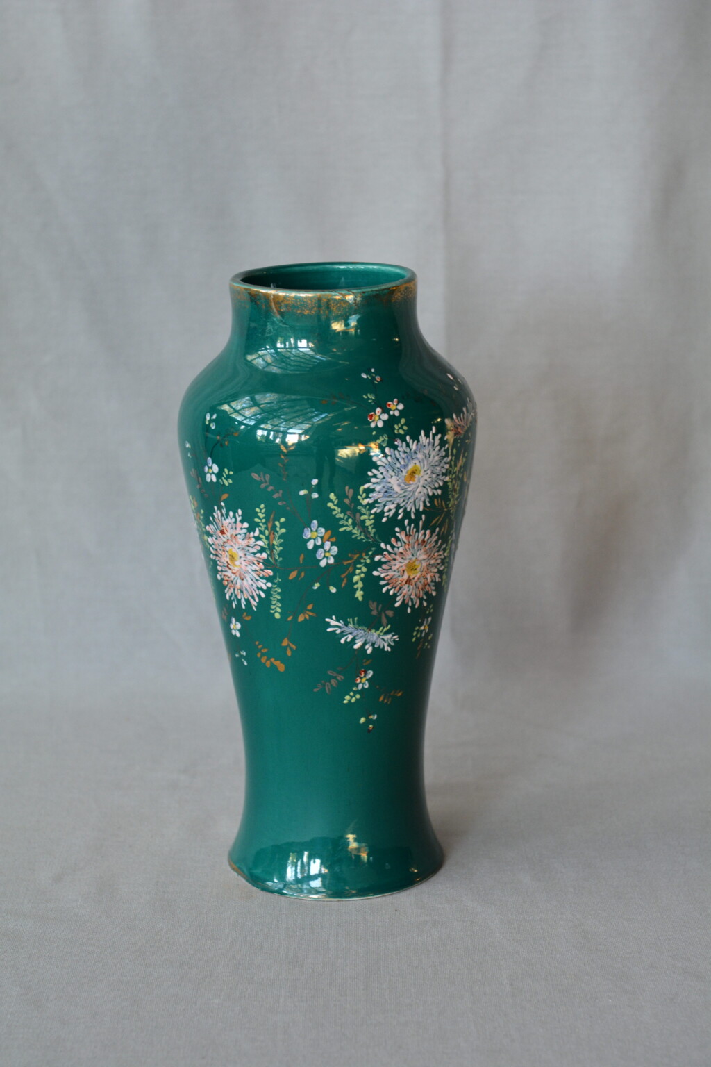 Società Ceramica Italiana di Laveno, Vaso verde con fiori