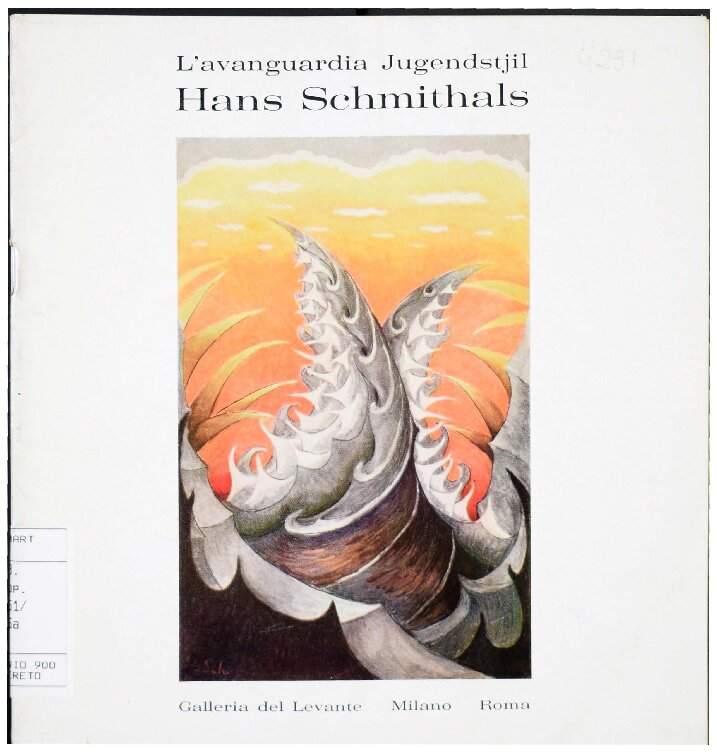 L’avanguardia Jugendstjil. Hans Schmithals, 1965