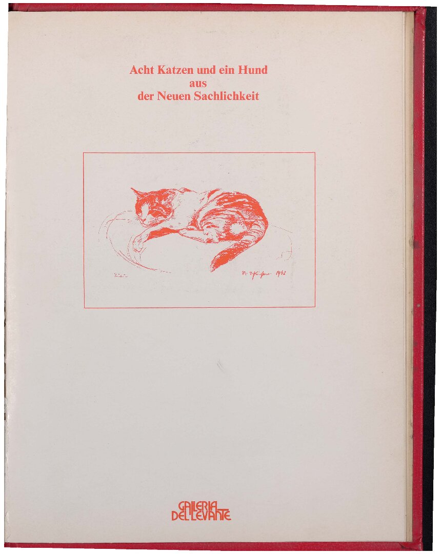 Acht Katzen und ein Hund aus der Neuen Sachlichkeit, 1980